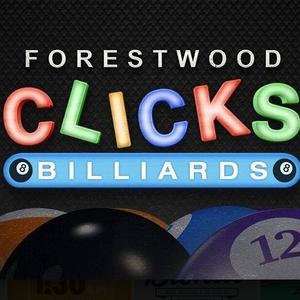 Click's Billiards - Forestwood logo