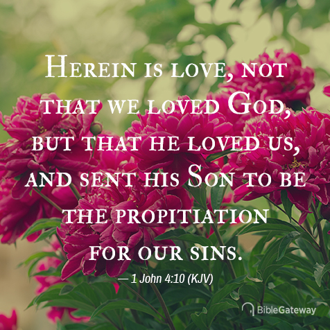 1 John 4:10 on Bible Gateway.