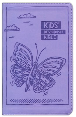 Buy your copy of the Kids Devotional Bible, Lavender Butterfly in the Bible Gateway Store Buy your copy of the Kids Devotional Bible, Lavender Butterfly in the Bible Gateway Store