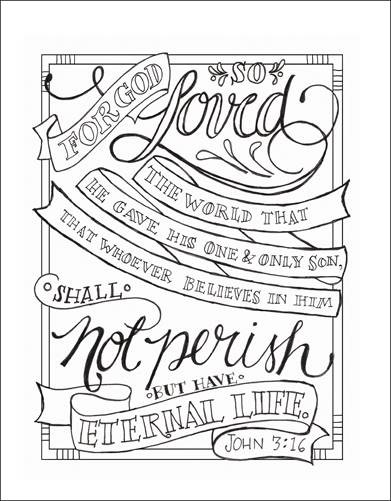 Print and color this John 3:16 verse Print and color this John 3:16 verse