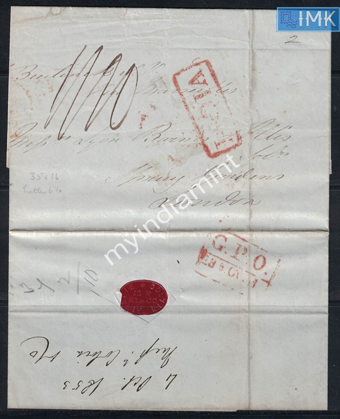 Lot 1980 - Pre-Stamp Cover 3a. Pre-Stamp Era Covers - Myindiamint Auction 7 Part 3 THE MARATHON - Day 3 Premium- (The Final Stretch) Lot 1980 - Pre-Stamp Cover 3a. Pre-Stamp Era Covers - Myindiamint Auction 7 Part 3 THE MARATHON - Day 3 Premium- (The Final Stretch)