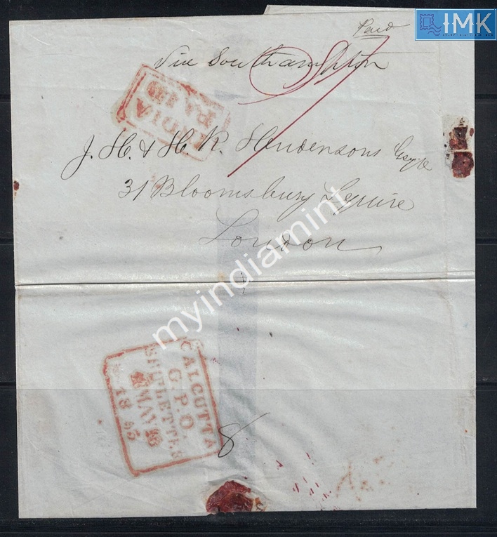 Lot 1981 - Pre-Stamp Cover 3a. Pre-Stamp Era Covers - Myindiamint Auction 7 Part 3 THE MARATHON - Day 3 Premium- (The Final Stretch) Lot 1981 - Pre-Stamp Cover 3a. Pre-Stamp Era Covers - Myindiamint Auction 7 Part 3 THE MARATHON - Day 3 Premium- (The Final Stretch)