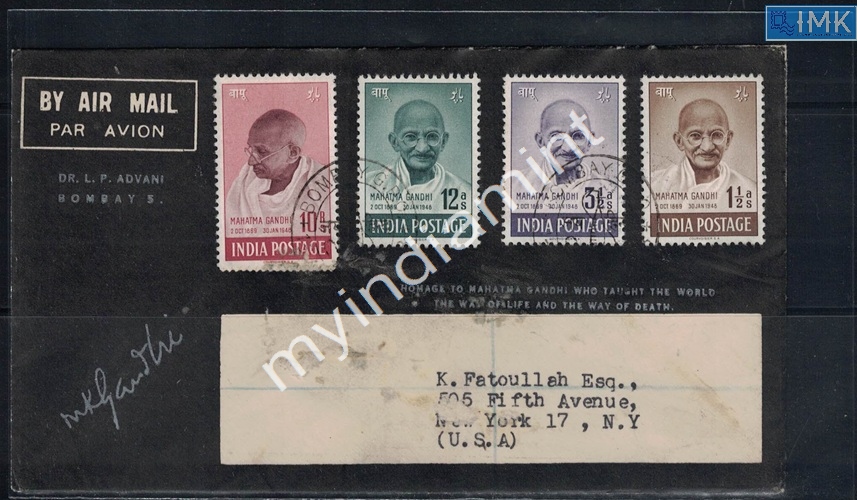 Lot 2223 - Cover 3f. Mahatma Gandhi - Myindiamint Auction 7 Part 3 THE MARATHON - Day 3 Premium- (The Final Stretch) Lot 2223 - Cover 3f. Mahatma Gandhi - Myindiamint Auction 7 Part 3 THE MARATHON - Day 3 Premium- (The Final Stretch)