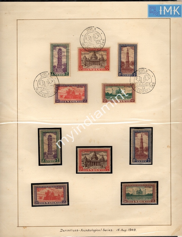 Lot 2726 - Display Sheet 3j. Unique -  Myindiamint Auction 7 Part 3 THE MARATHON - Day 3 Premium- (The Final Stretch)