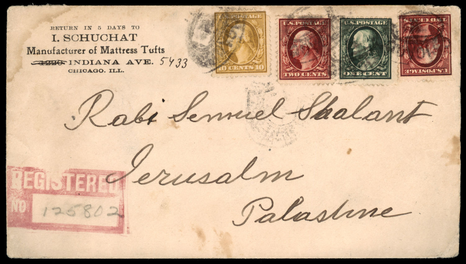 Lot 169 - Judaica & Zionism related paper items יודאיקה - ציונות - מכתבים וגלויות - ISRASTAMPS Auction #8 Special summer sale - nearly everything up to $ 10 !!! Lot 169 - Judaica & Zionism related paper items יודאיקה - ציונות - מכתבים וגלויות - ISRASTAMPS Auction #8 Special summer sale - nearly everything up to $ 10 !!!