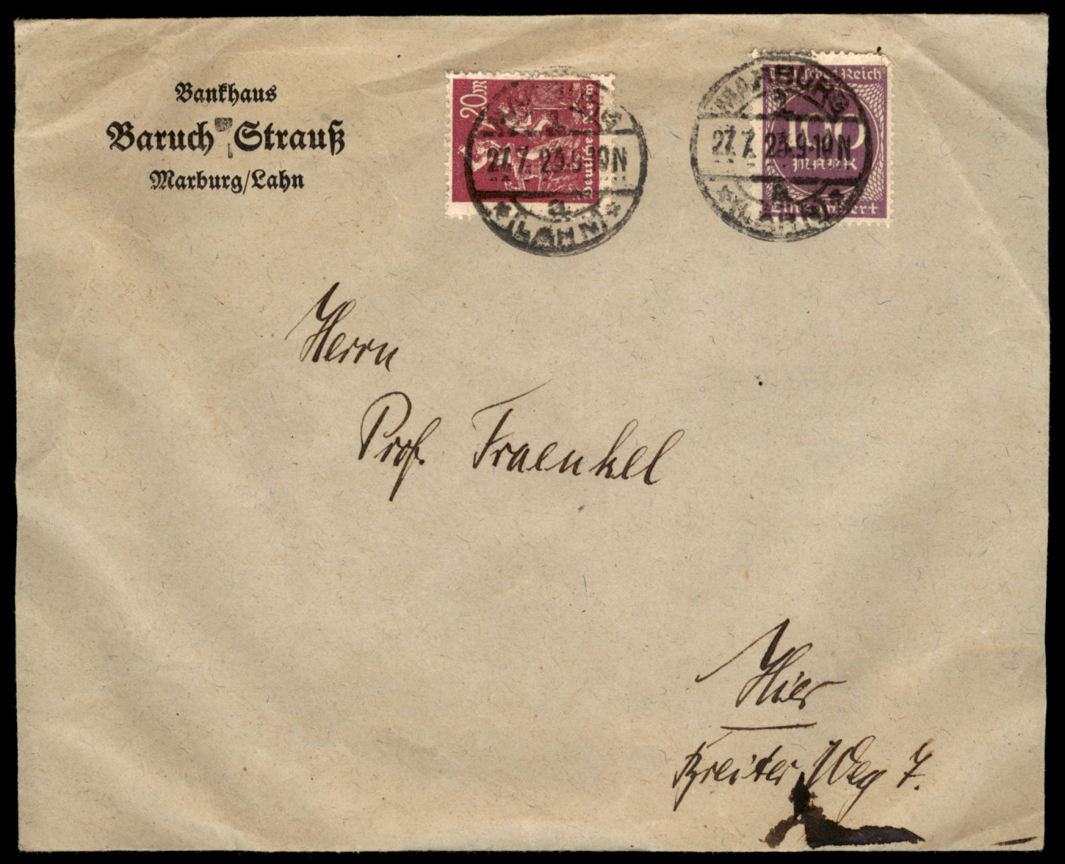 Lot 179 - Judaica & Zionism related paper items יודאיקה - ציונות - מכתבים וגלויות -  ISRASTAMPS  Auction #8 Special summer sale - nearly everything up to $ 10 !!!