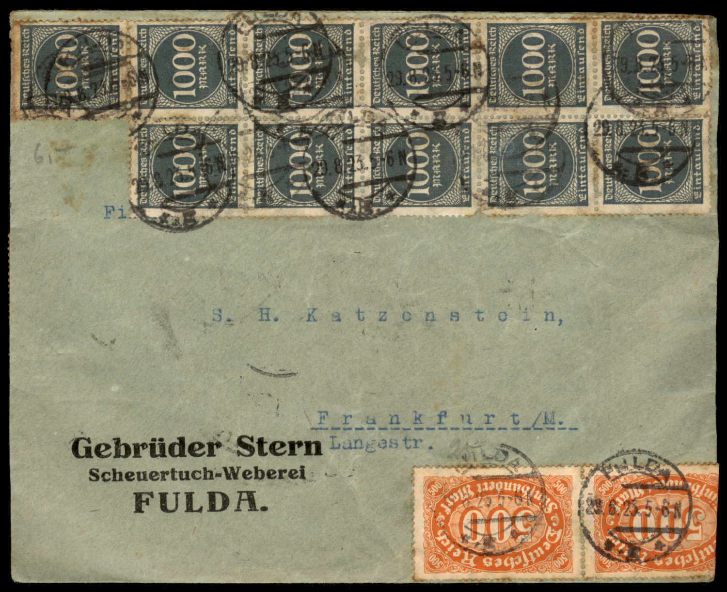 Lot 182 - Judaica & Zionism related paper items יודאיקה - ציונות - מכתבים וגלויות -  ISRASTAMPS  Auction #8 Special summer sale - nearly everything up to $ 10 !!!