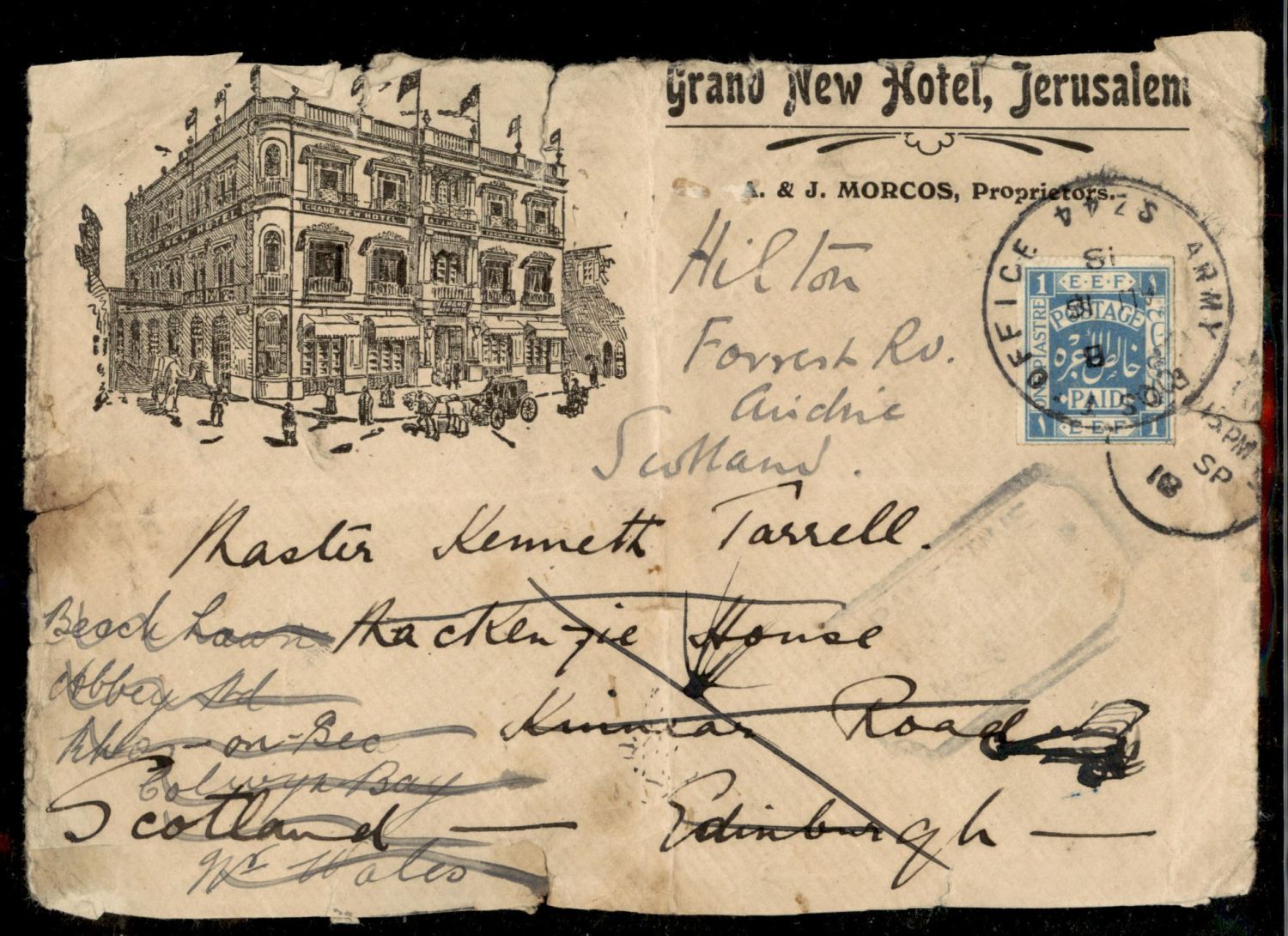 Lot 732 - British Palestine 1918 - 1948 Postal History & Covers ארץ ישראל פלשתינה 1918 - 1948 מעטפות ותולדות הדאר - ISRASTAMPS Auction #8 Special summer sale - nearly everything up to $ 10 !!! Lot 732 - British Palestine 1918 - 1948 Postal History & Covers ארץ ישראל פלשתינה 1918 - 1948 מעטפות ותולדות הדאר - ISRASTAMPS Auction #8 Special summer sale - nearly everything up to $ 10 !!!