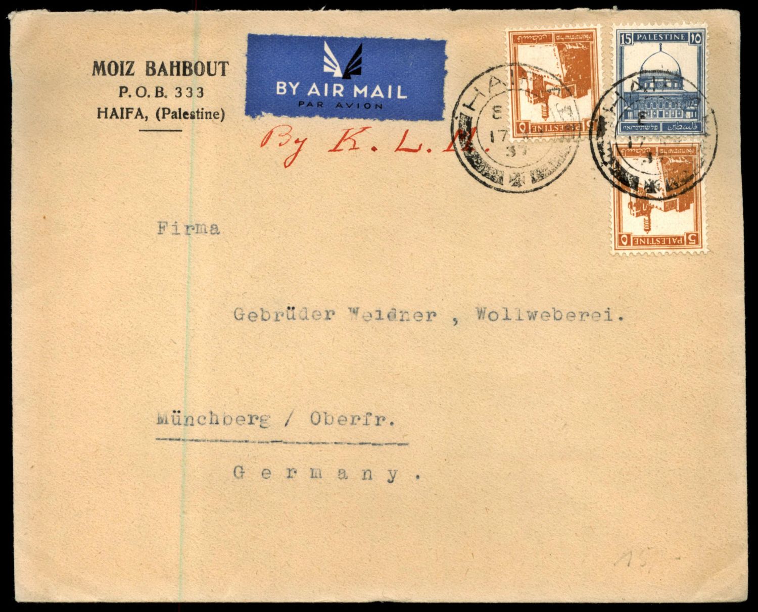 Lot 747 - British Palestine 1918 - 1948 Postal History & Covers ארץ ישראל פלשתינה 1918 - 1948 מעטפות ותולדות הדאר - ISRASTAMPS Auction #8 Special summer sale - nearly everything up to $ 10 !!! Lot 747 - British Palestine 1918 - 1948 Postal History & Covers ארץ ישראל פלשתינה 1918 - 1948 מעטפות ותולדות הדאר - ISRASTAMPS Auction #8 Special summer sale - nearly everything up to $ 10 !!!