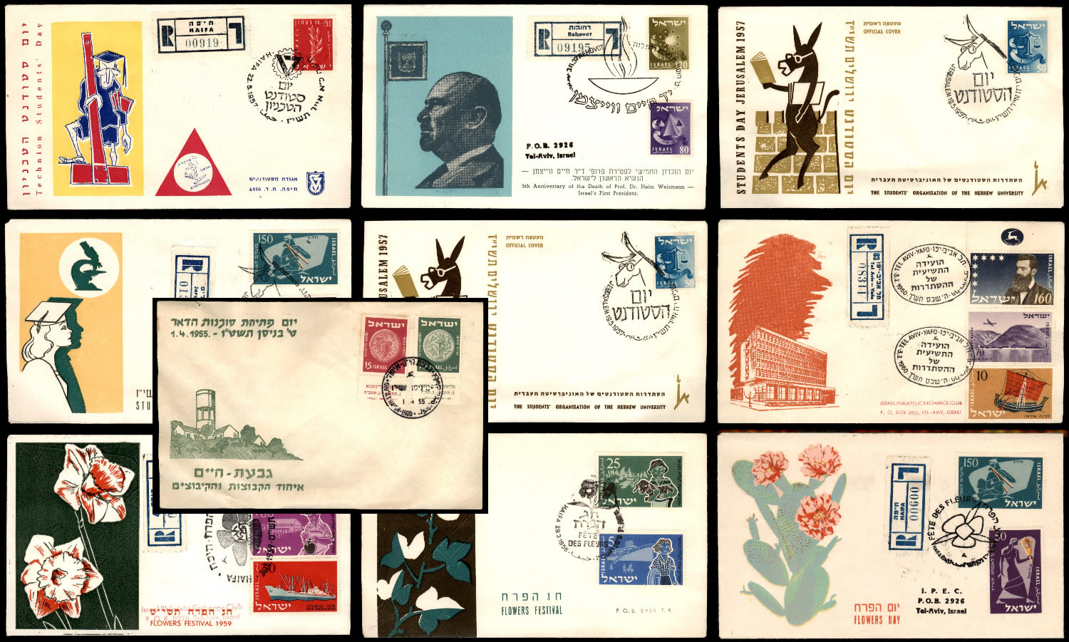 Lot 169 - israel stamps  -  ISRASTAMPS   Auction 9 Israel & Palestine stamps & covers & a lot more. nearly everything up to $ 10 !! 
