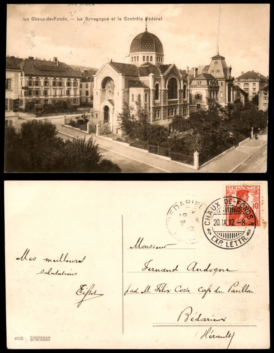 Lot 23 - synagogue postcards  -  ISRASTAMPS  Auction 11 
