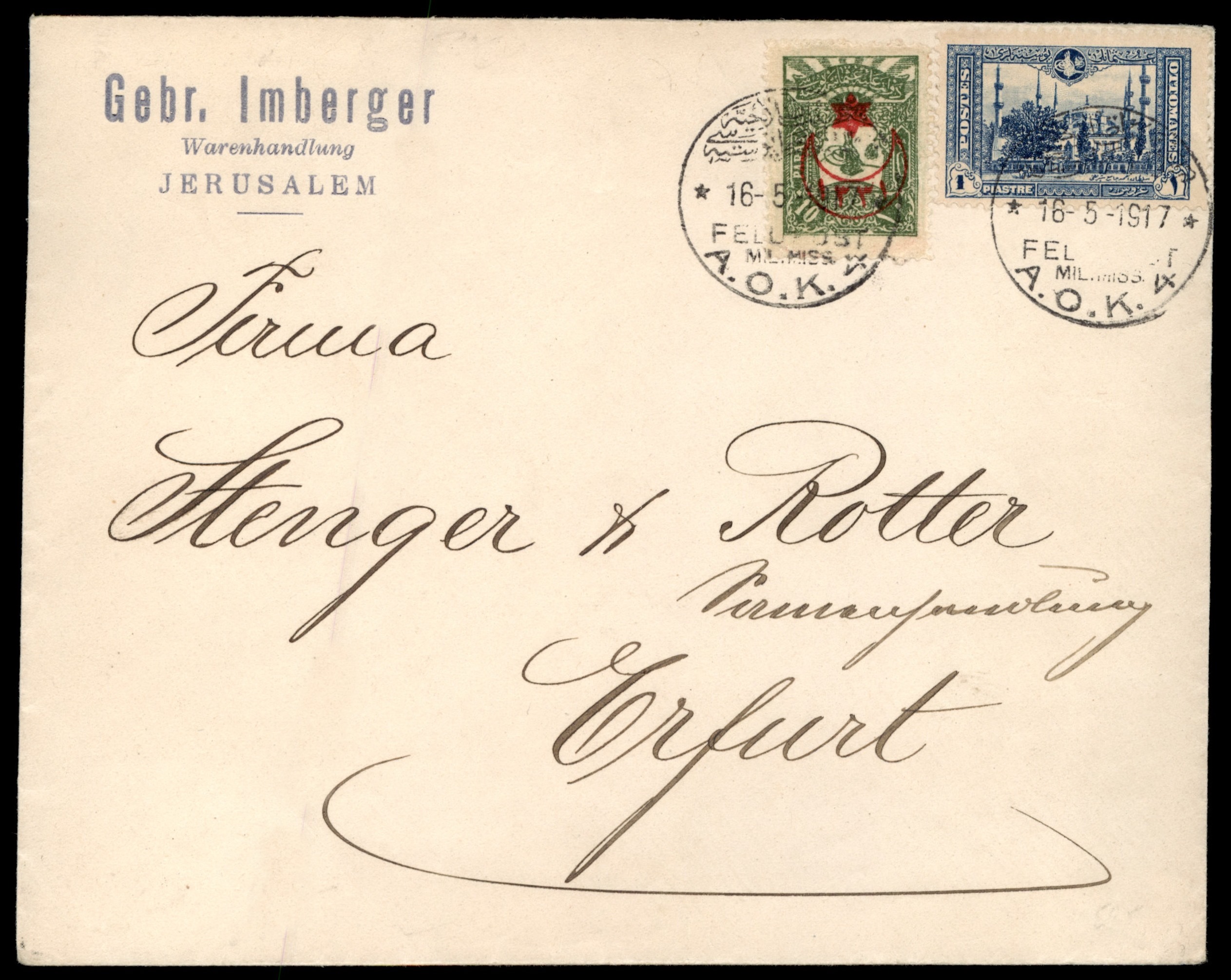 Lot 182 - Palestine Ottoman Period - ISRASTAMPS Auction 13 Lot 182 - Palestine Ottoman Period - ISRASTAMPS Auction 13