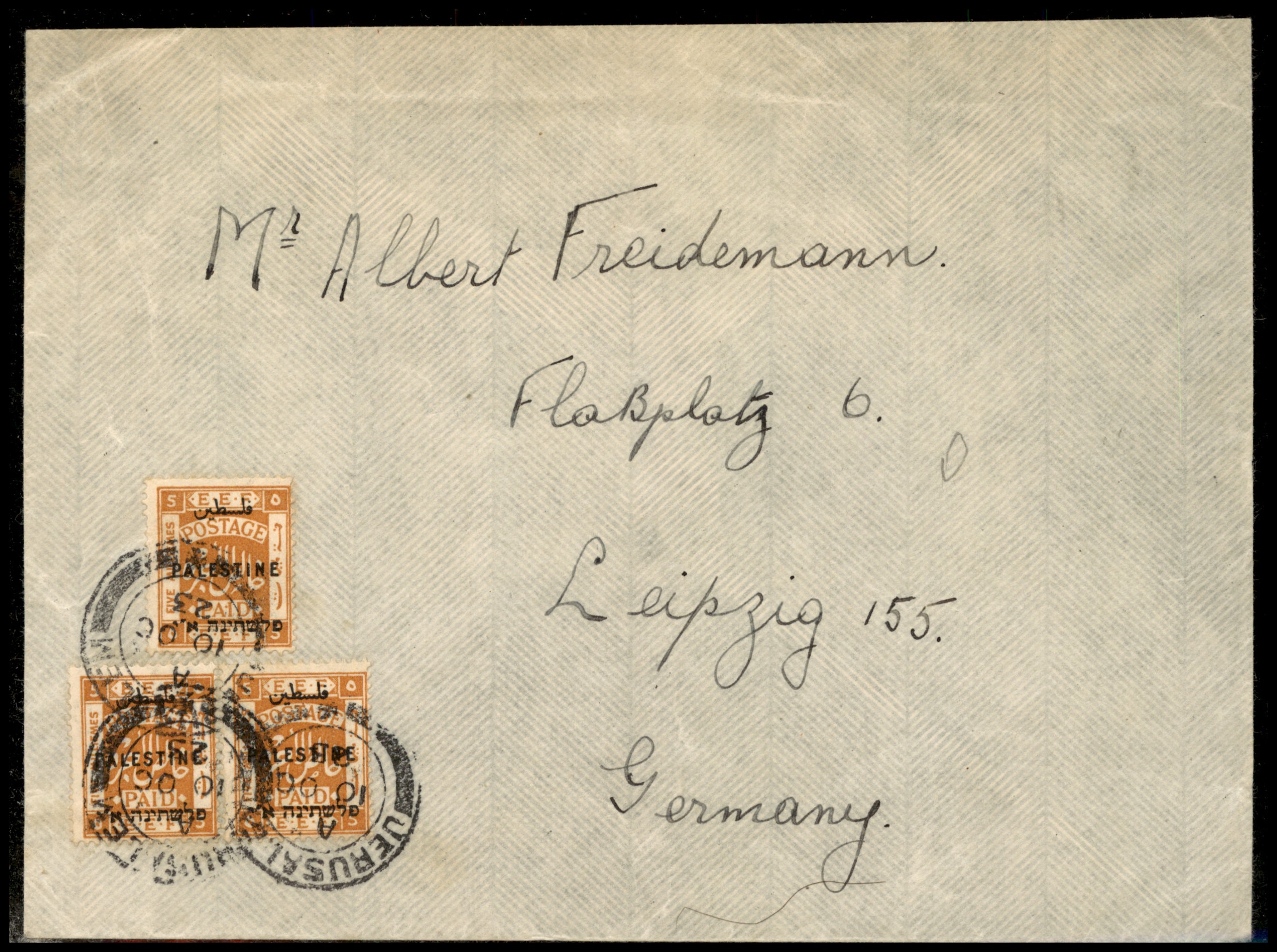 Lot 227 - British Palestine 1918 - 1948 Postal History & Covers - ISRASTAMPS Auction 13 Lot 227 - British Palestine 1918 - 1948 Postal History & Covers - ISRASTAMPS Auction 13