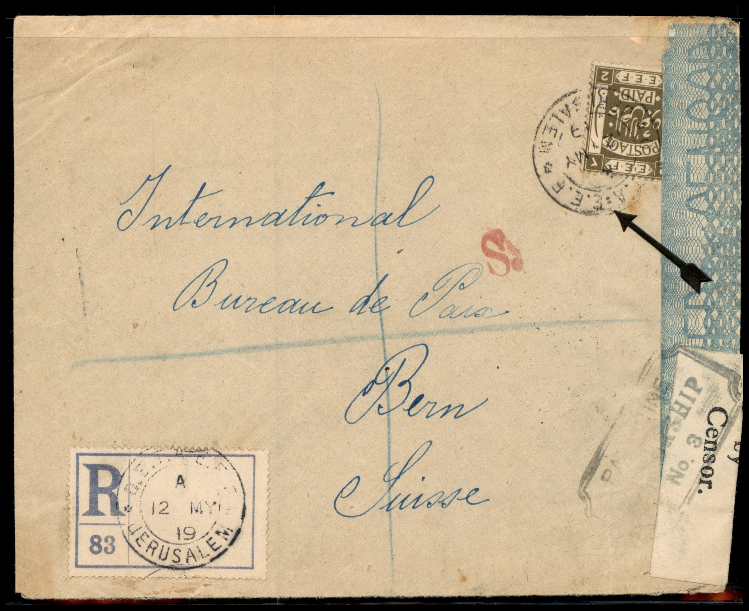 Lot 241 - British Palestine 1918 - 1948 Postal History & Covers - ISRASTAMPS Auction 13 Lot 241 - British Palestine 1918 - 1948 Postal History & Covers - ISRASTAMPS Auction 13