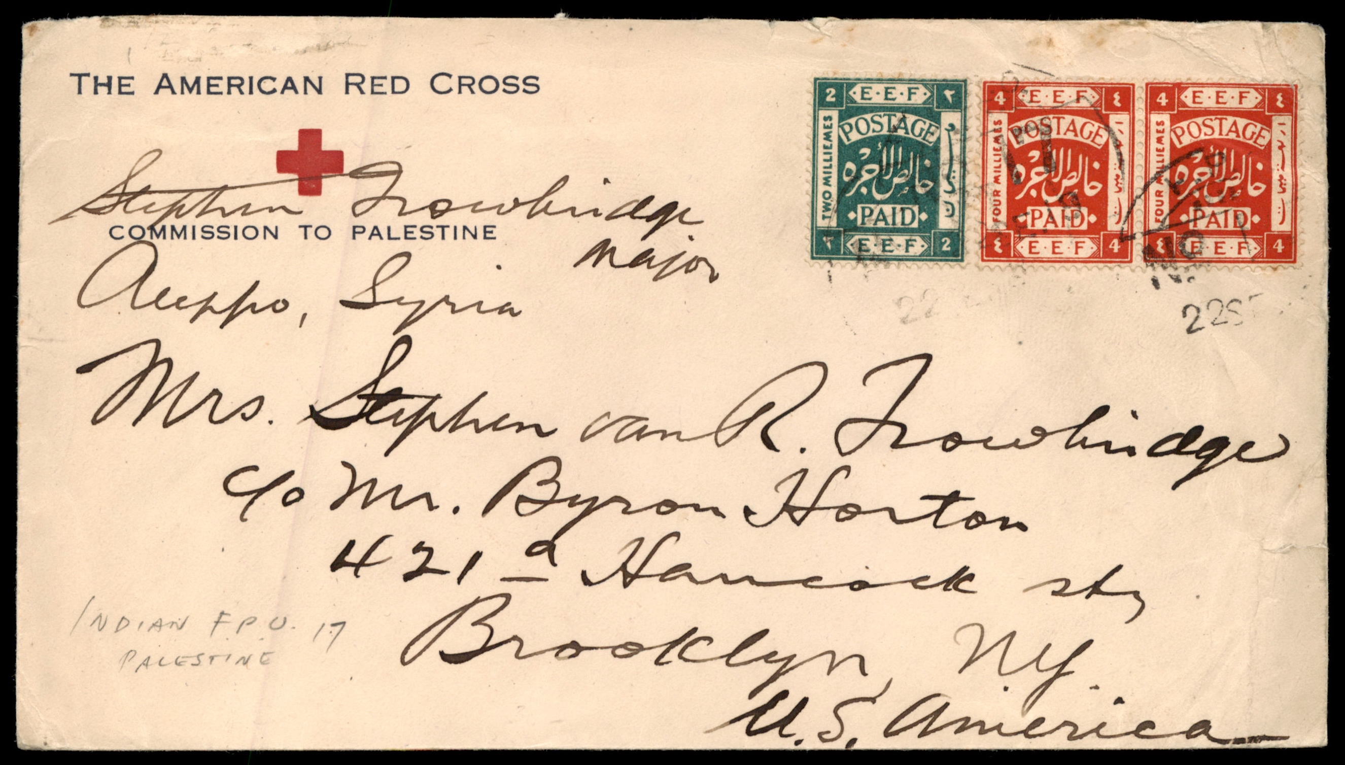 Lot 257 - British Palestine 1918 - 1948 Postal History & Covers - ISRASTAMPS Auction 13 Lot 257 - British Palestine 1918 - 1948 Postal History & Covers - ISRASTAMPS Auction 13