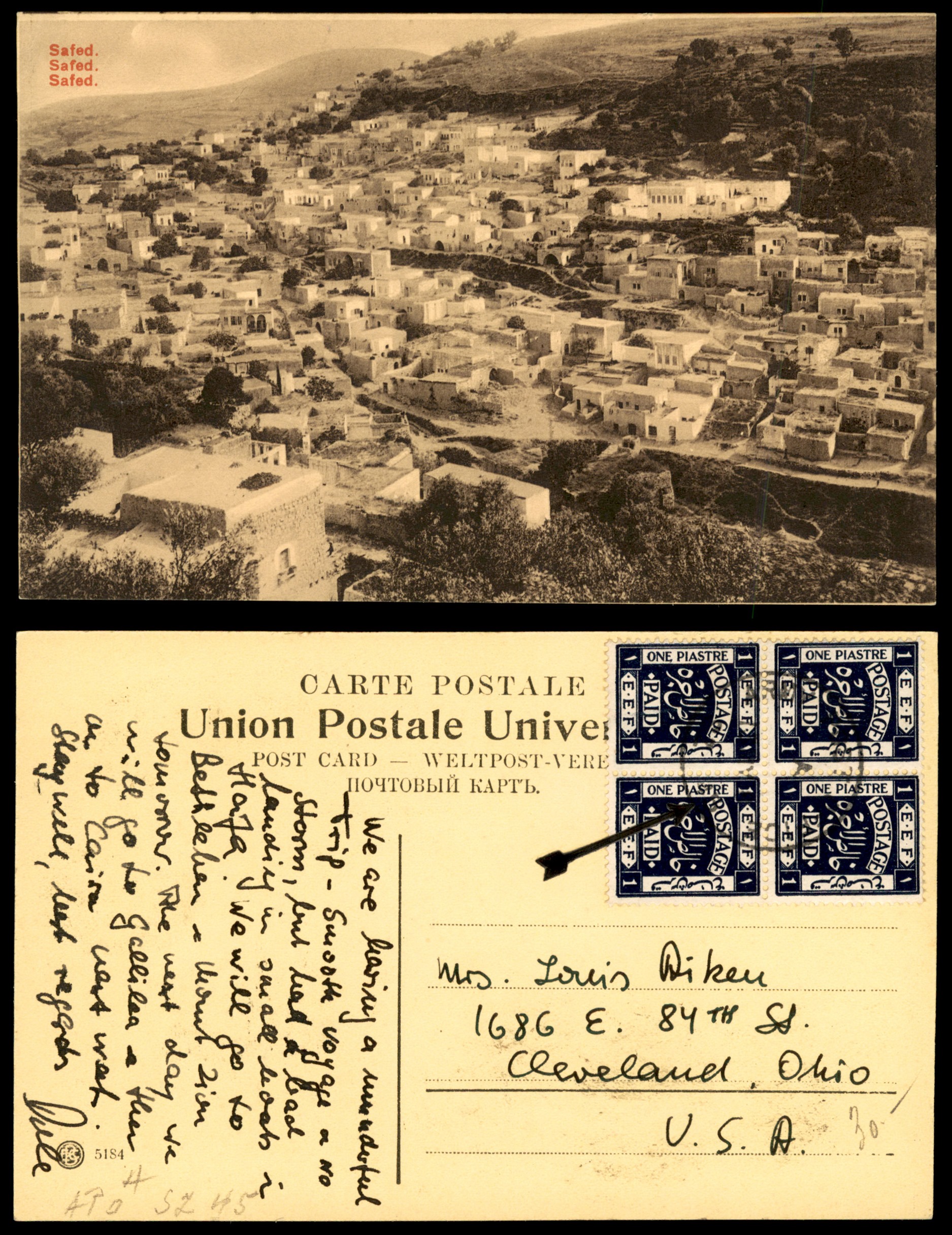 Lot 263 - British Palestine 1918 - 1948 Postal History & Covers - ISRASTAMPS Auction 13 Lot 263 - British Palestine 1918 - 1948 Postal History & Covers - ISRASTAMPS Auction 13