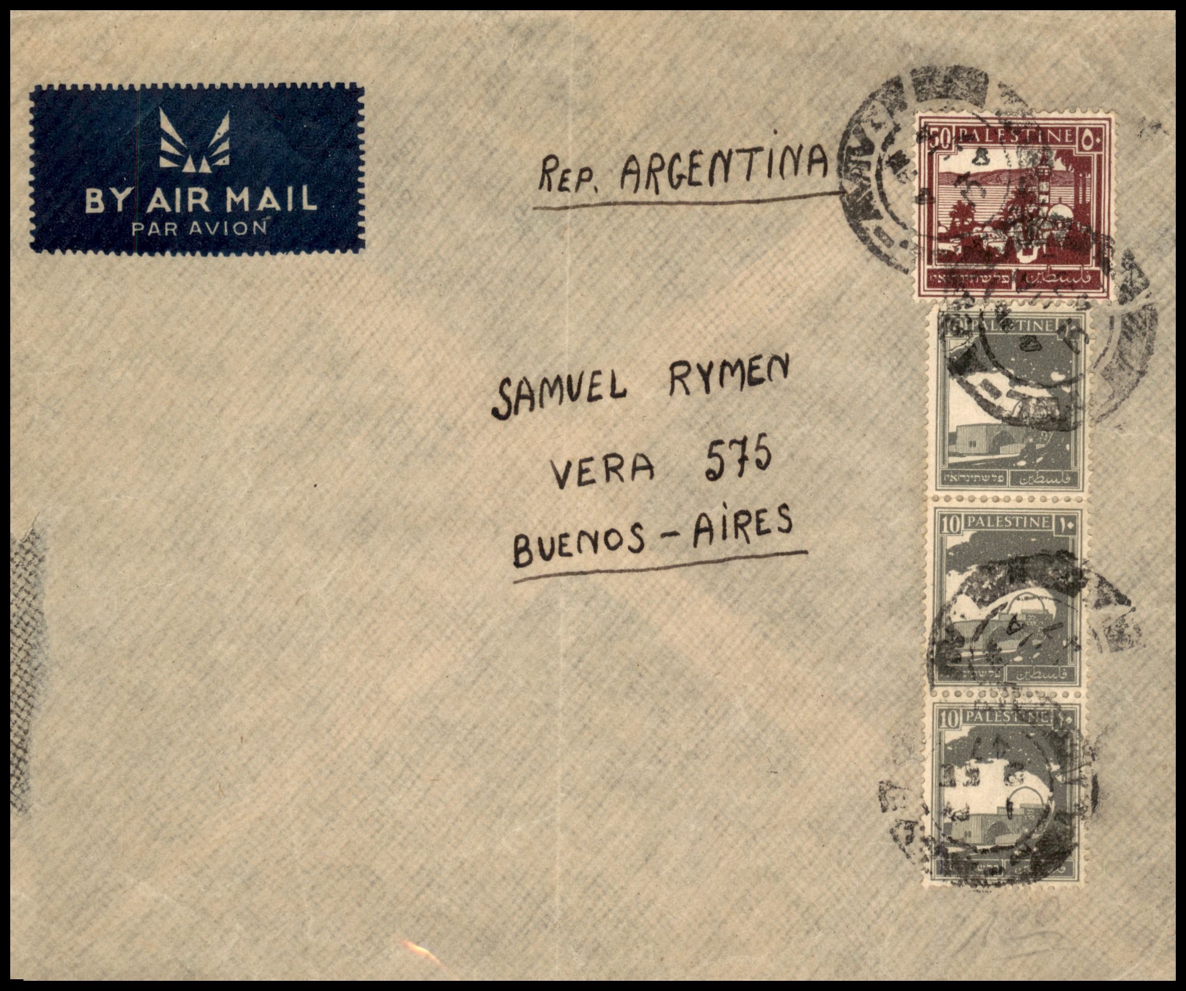 Lot 268 - British Palestine 1918 - 1948 Postal History & Covers - ISRASTAMPS Auction 13 Lot 268 - British Palestine 1918 - 1948 Postal History & Covers - ISRASTAMPS Auction 13