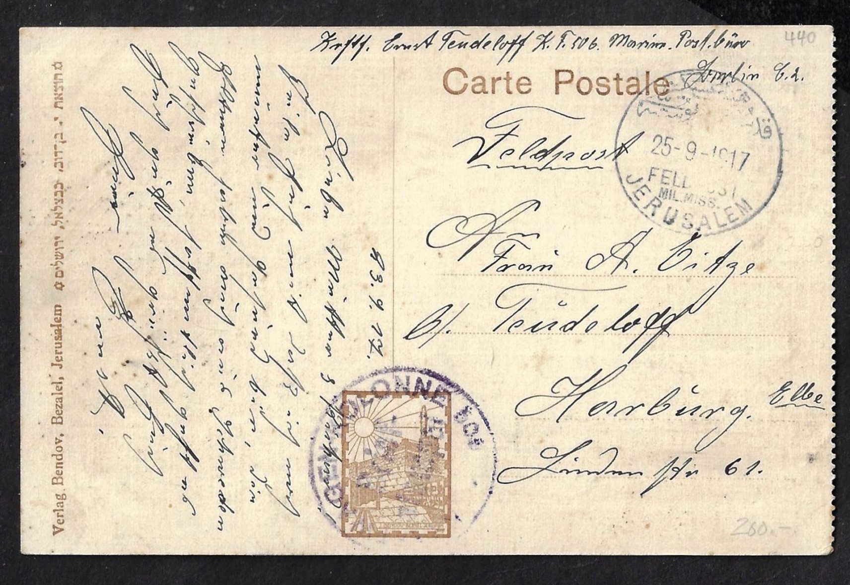 Lot 145 - The German  ww1  Field Post  -  King David Auctions King David Auctions Auction 165 