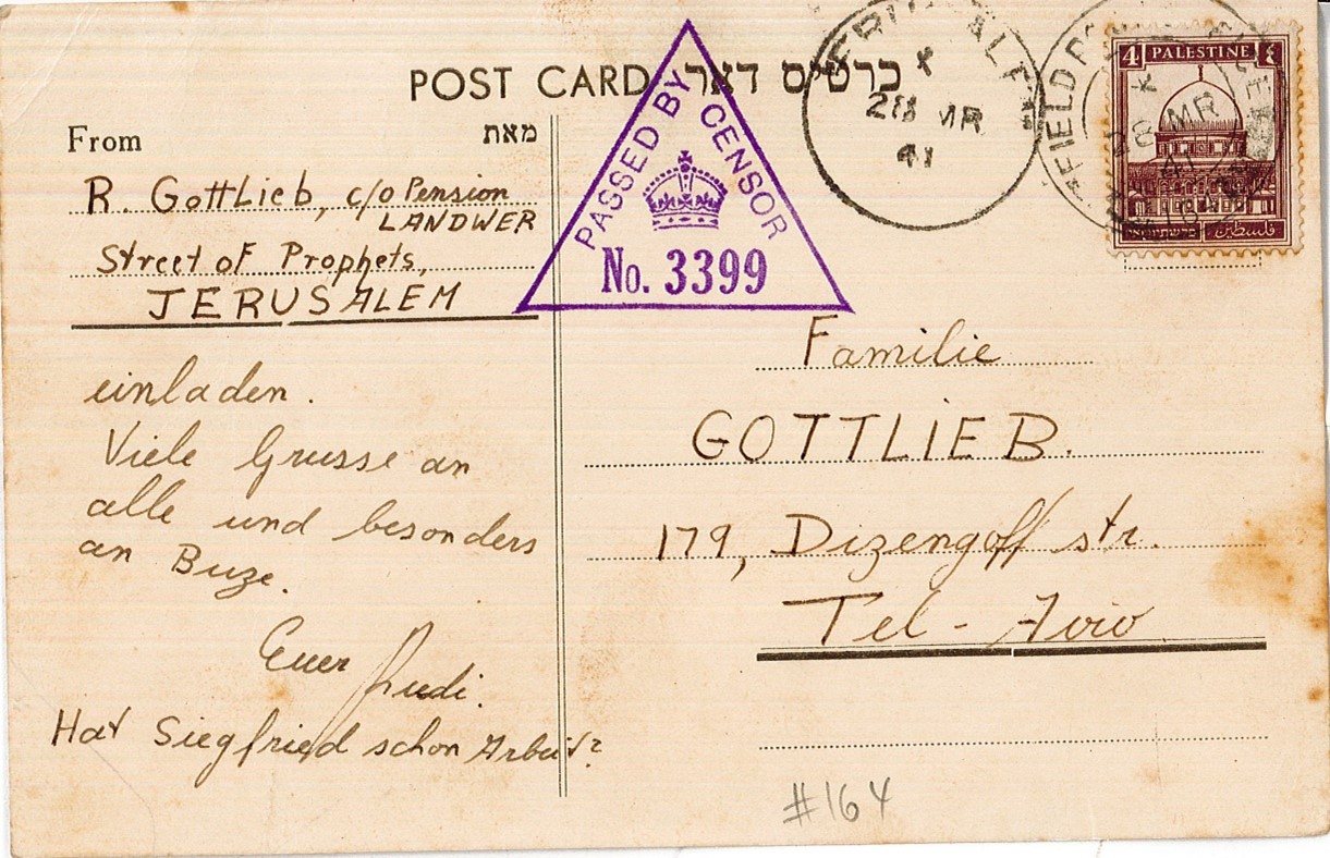 Lot 190 - Postal History in Eretz Israel - British Mandate - King David Auctions King David Auctions Auction 165 Lot 190 - Postal History in Eretz Israel - British Mandate - King David Auctions King David Auctions Auction 165