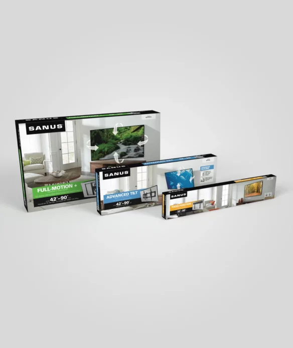 SANUS product packaging render