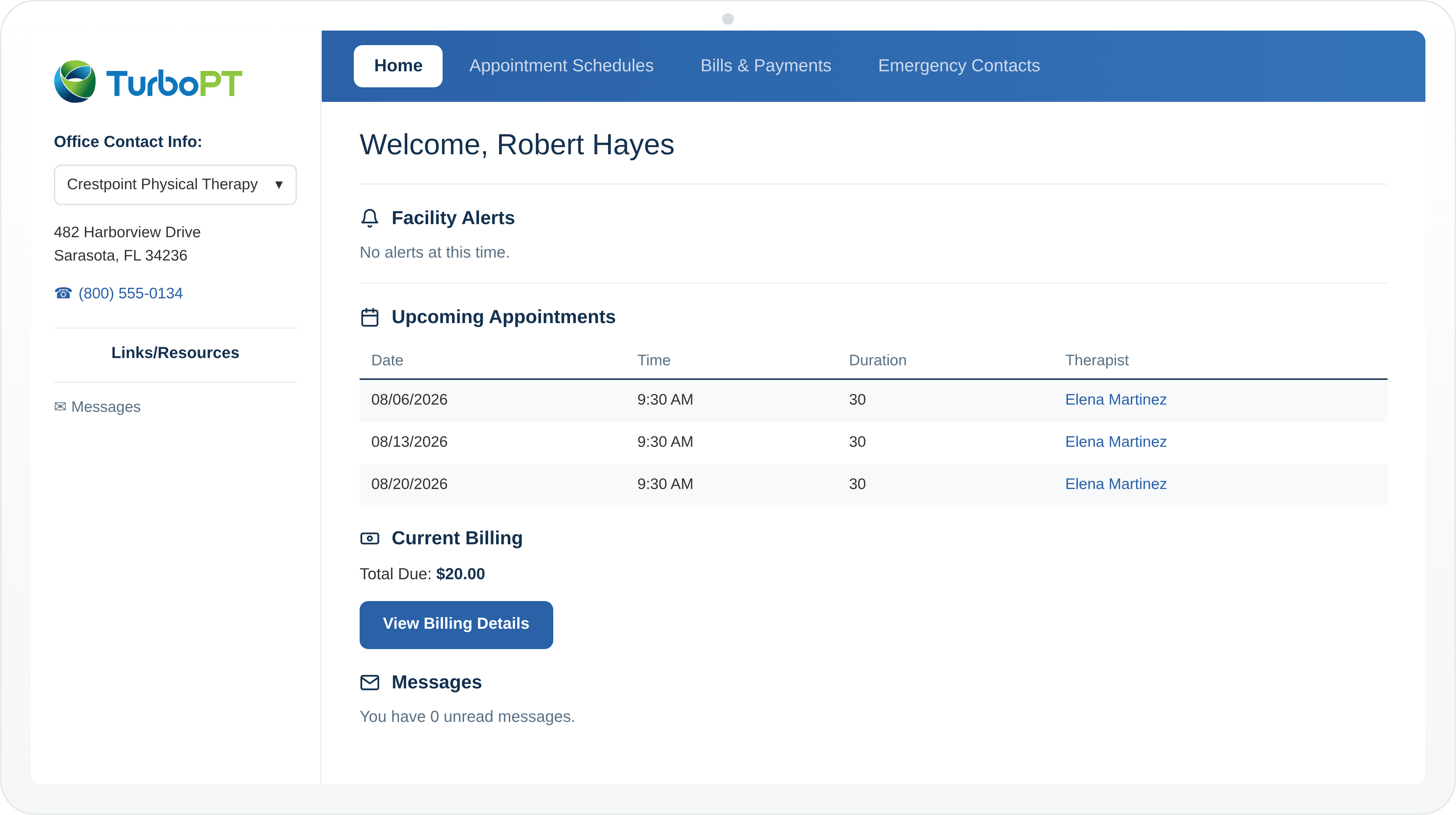 Patient Billing Services in TurboPT