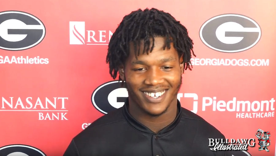 Walter Grant during Tuesday's post-practice interview on Tuesday, September 3, 2019.