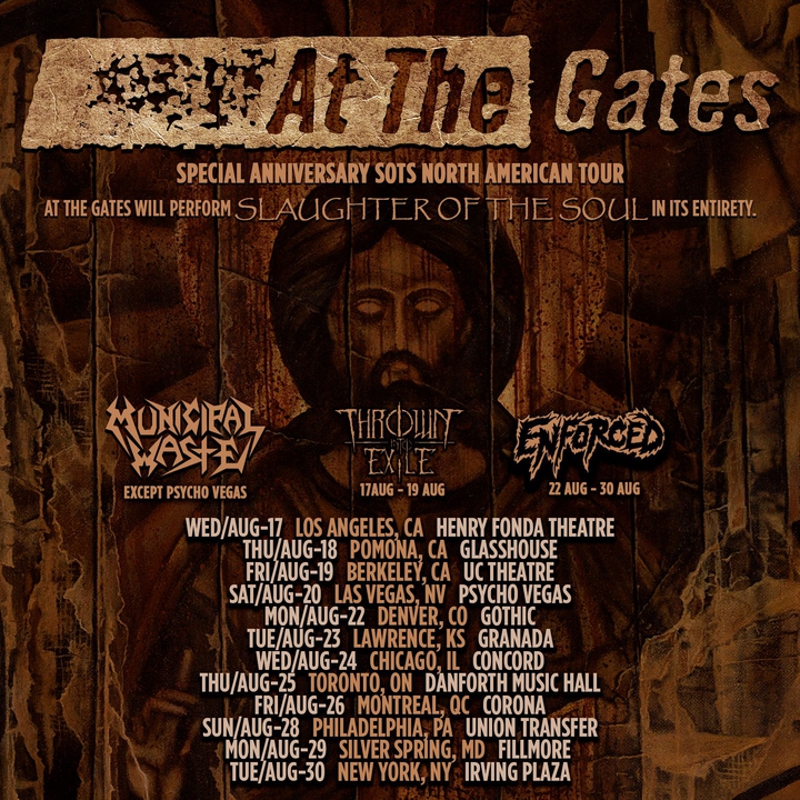 At The Gates (Official) Tickets, 2022 Concert Tour Dates & Details