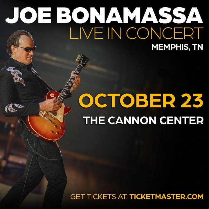 Joe Bonamassa Memphis Tickets, Cannon Center For the Performing Arts