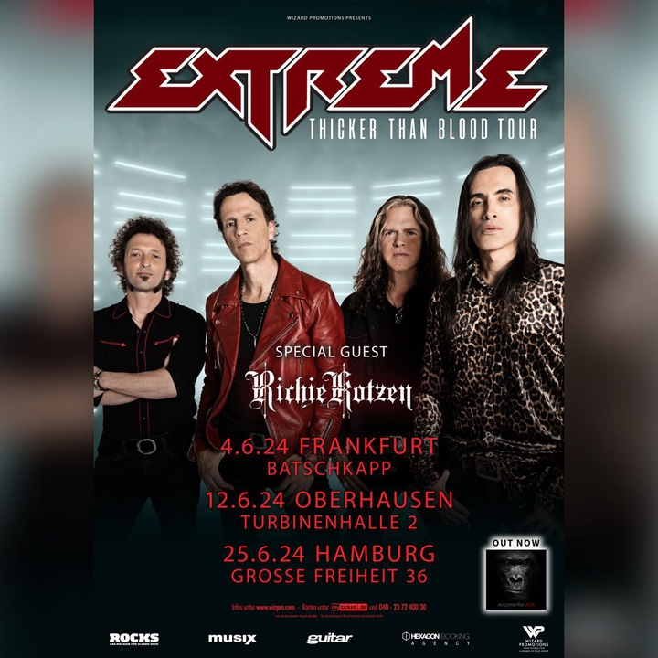 Extreme The Band Oberhausen Tickets, Turbinenhalle Oberhausen Jun 12