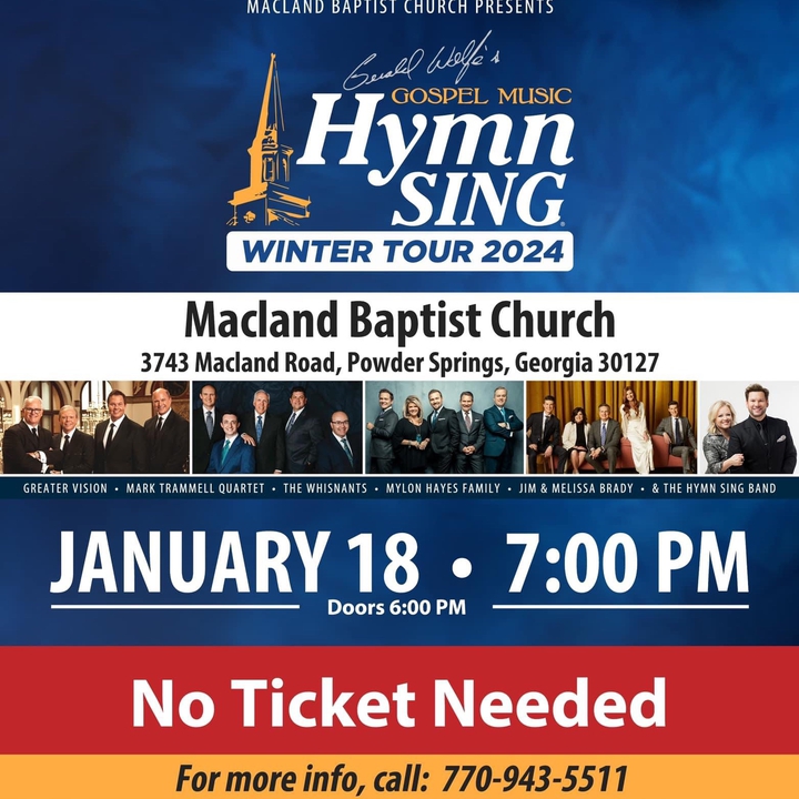 Greater Vision Powder Springs Tickets, Macland Baptist Church Jan 18