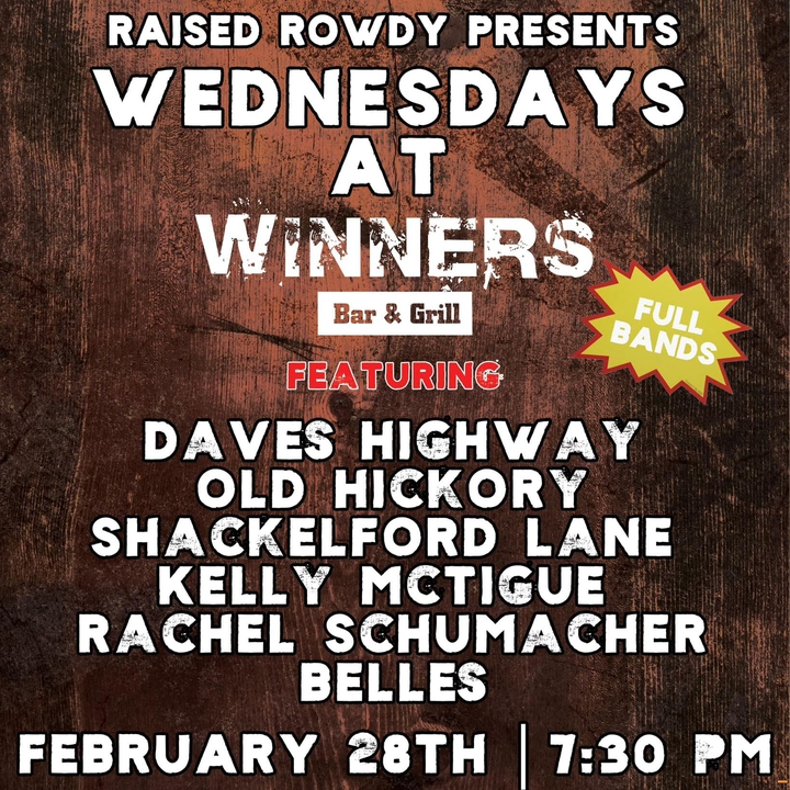 Daves Highway Nashville Tickets, Winners Bar & Grill Feb 28, 2024