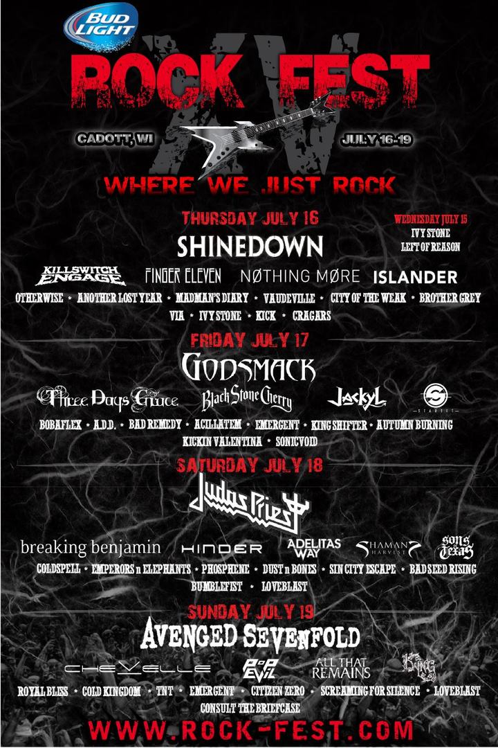 Godsmack Cadott Concert Tickets Godsmack RockFest Campgrounds