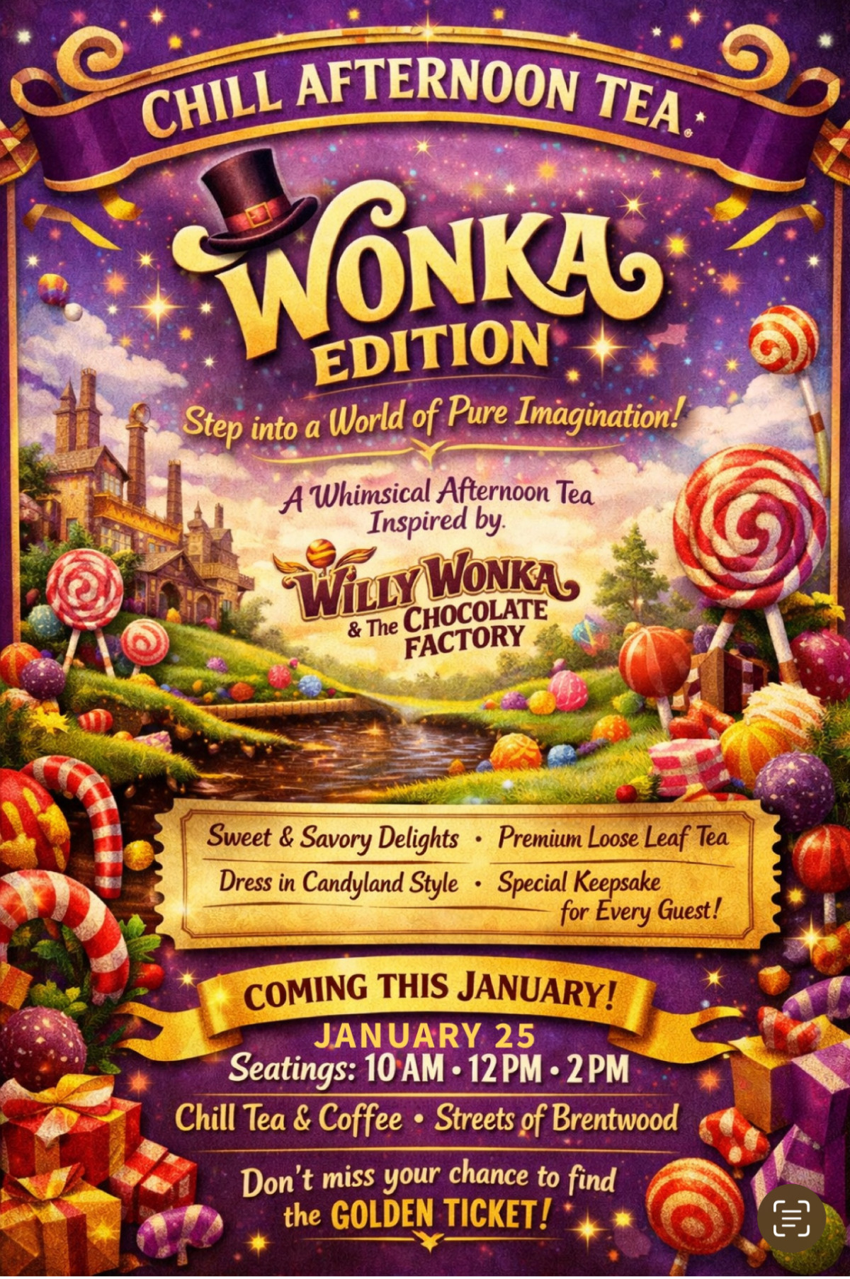 CHILL AFTERNOON TEA: WONKA EDITION