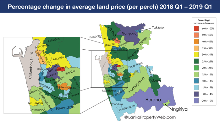 Greater Colombo Area Map Land Prices In Greater Colombo Increase By Up To 64% | Elakiri