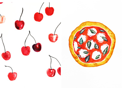 Watercolor Food Illustration