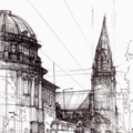 One point cityscape big square