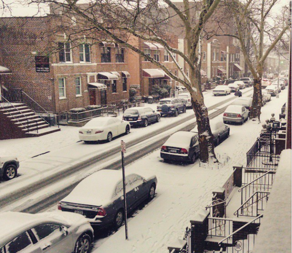 snowy street