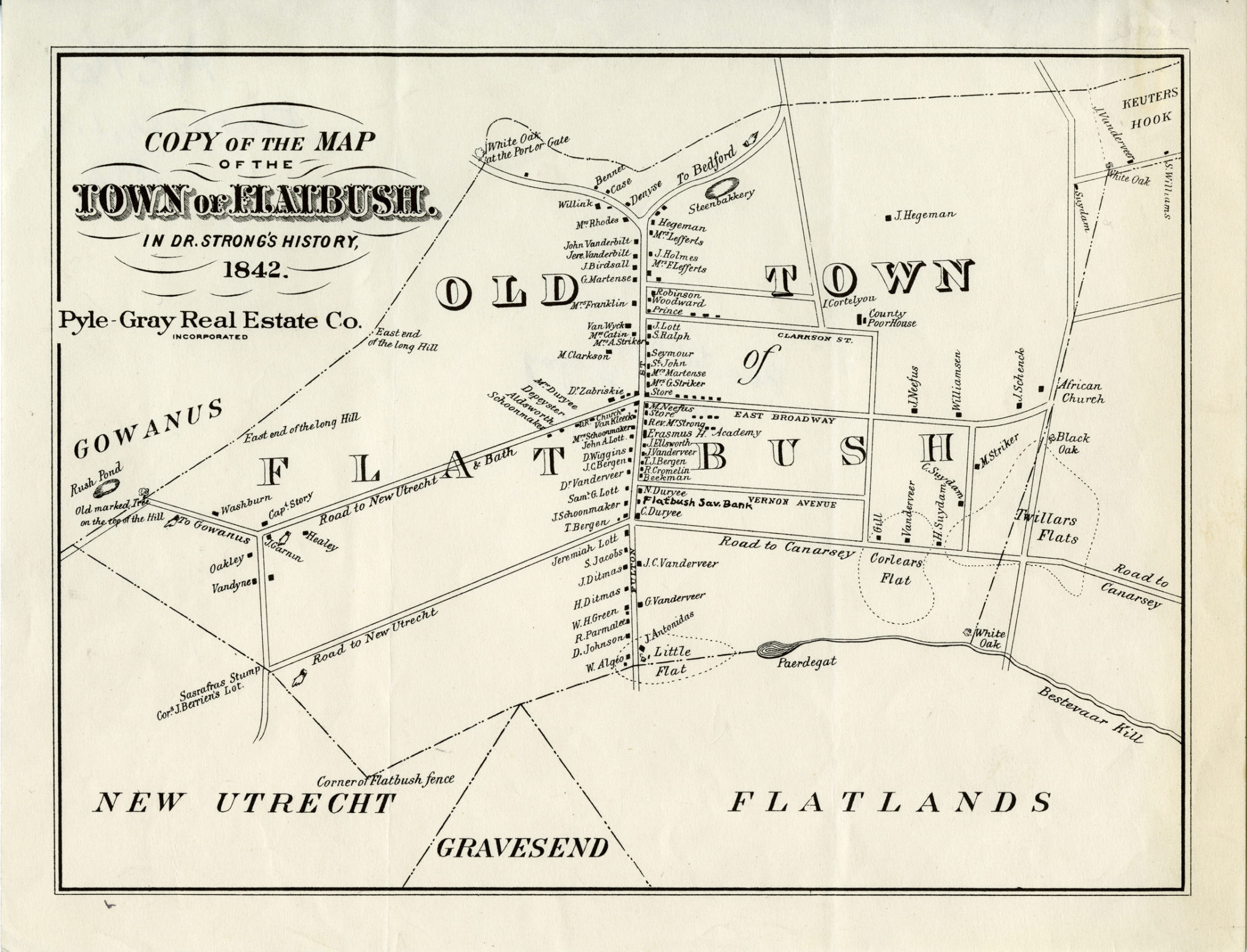 Flatbush New York Map Flatbush Maps — Flatbush History