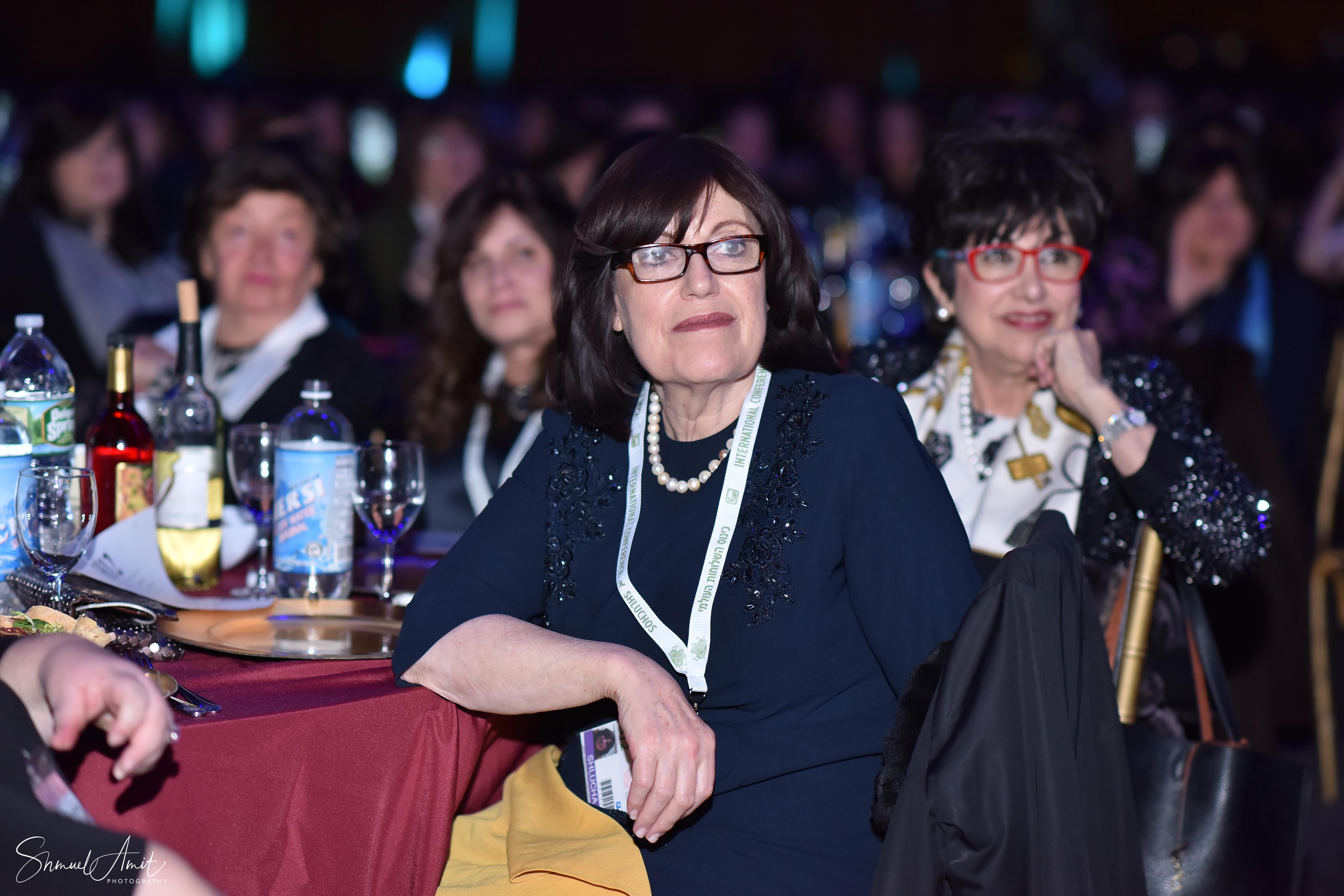Onlookers at the the International Women's Chabad-Lubavitch Women's Emissary Conference at the New York State Armory (Photo credit: Shmuel Amit/Chabad.org)