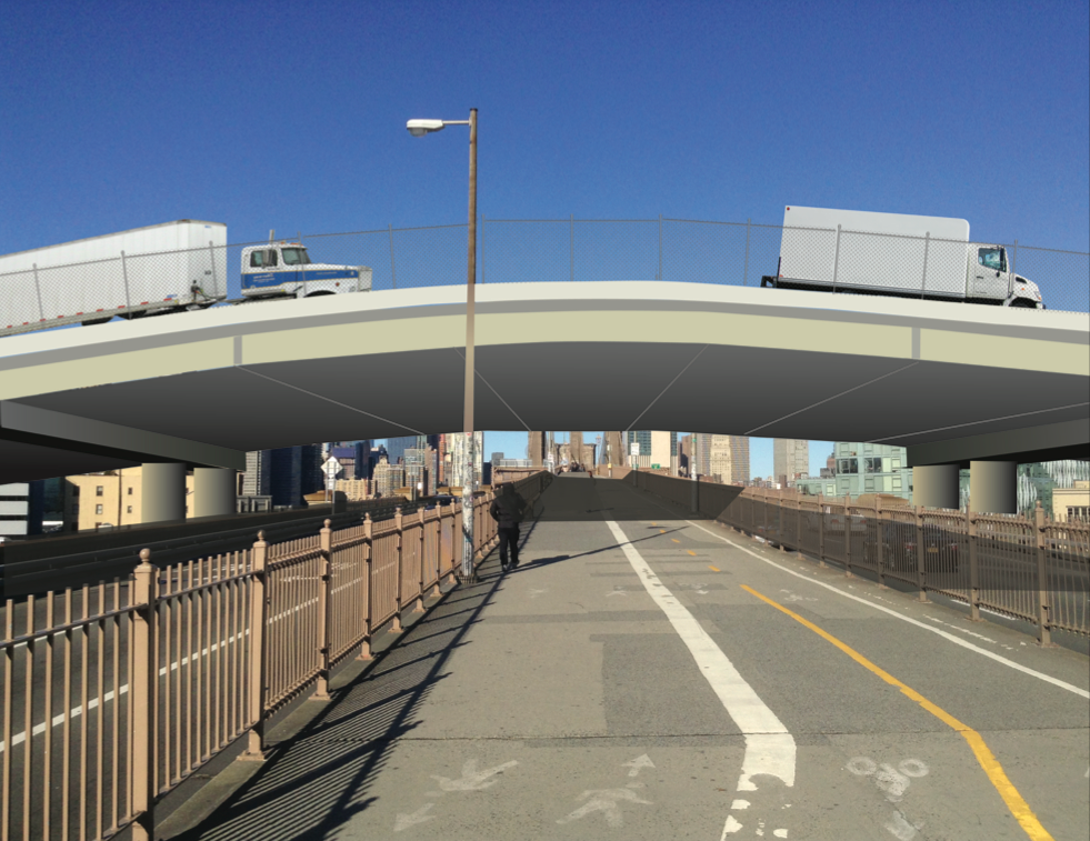 Dot S Bqe Fix Would Build Overpass Above Brooklyn Bridge Say