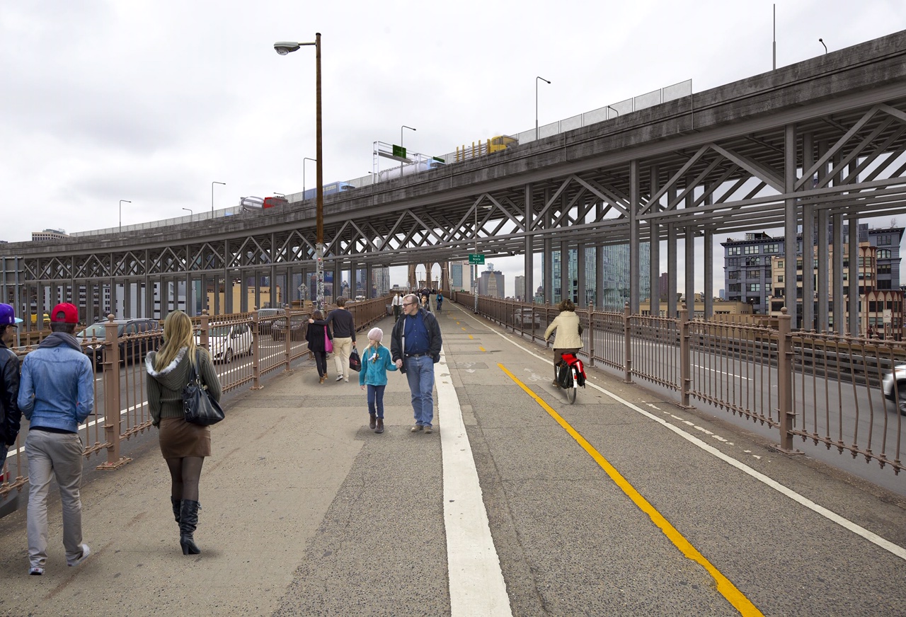 Dot S Bqe Fix Would Build Overpass Above Brooklyn Bridge Say