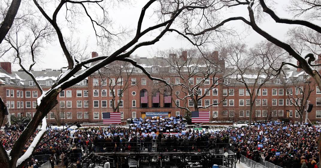 Bernie Sanders rally at Brooklyn College in Midwood