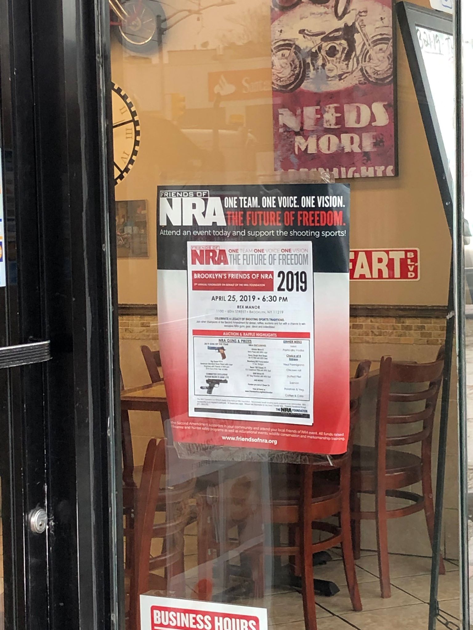 Friends of NRA invitation to a fundraiser in Borough Park, Brooklyn. (Photo credit: Carmen Molina-Tamacas)