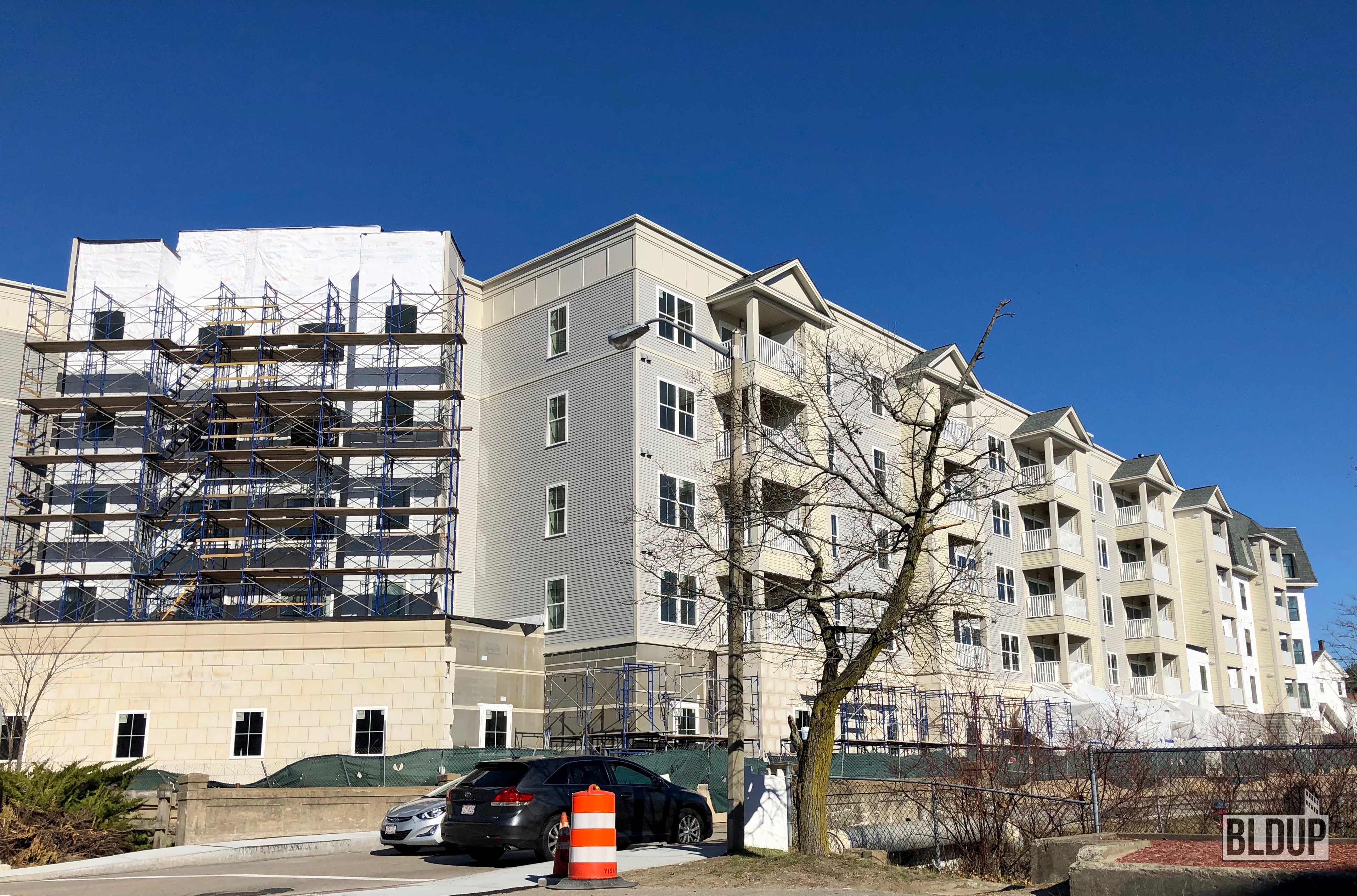 Exterior Work Nearly Complete for Liberty Village in Walpole BLDUP