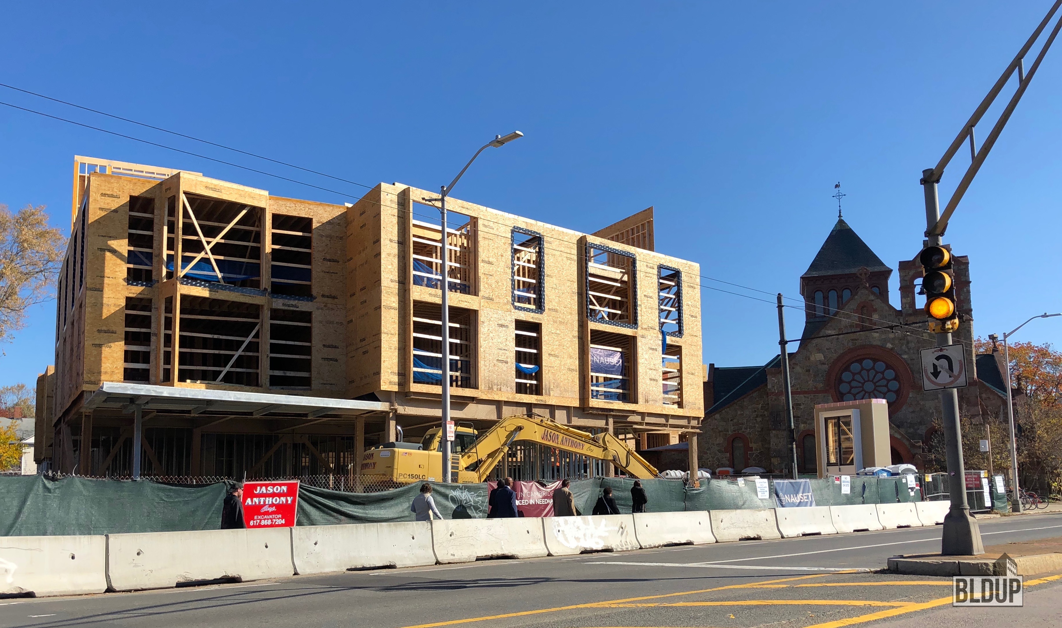 Wood Framing Nearly Complete for St. James Place in Porter Square BLDUP