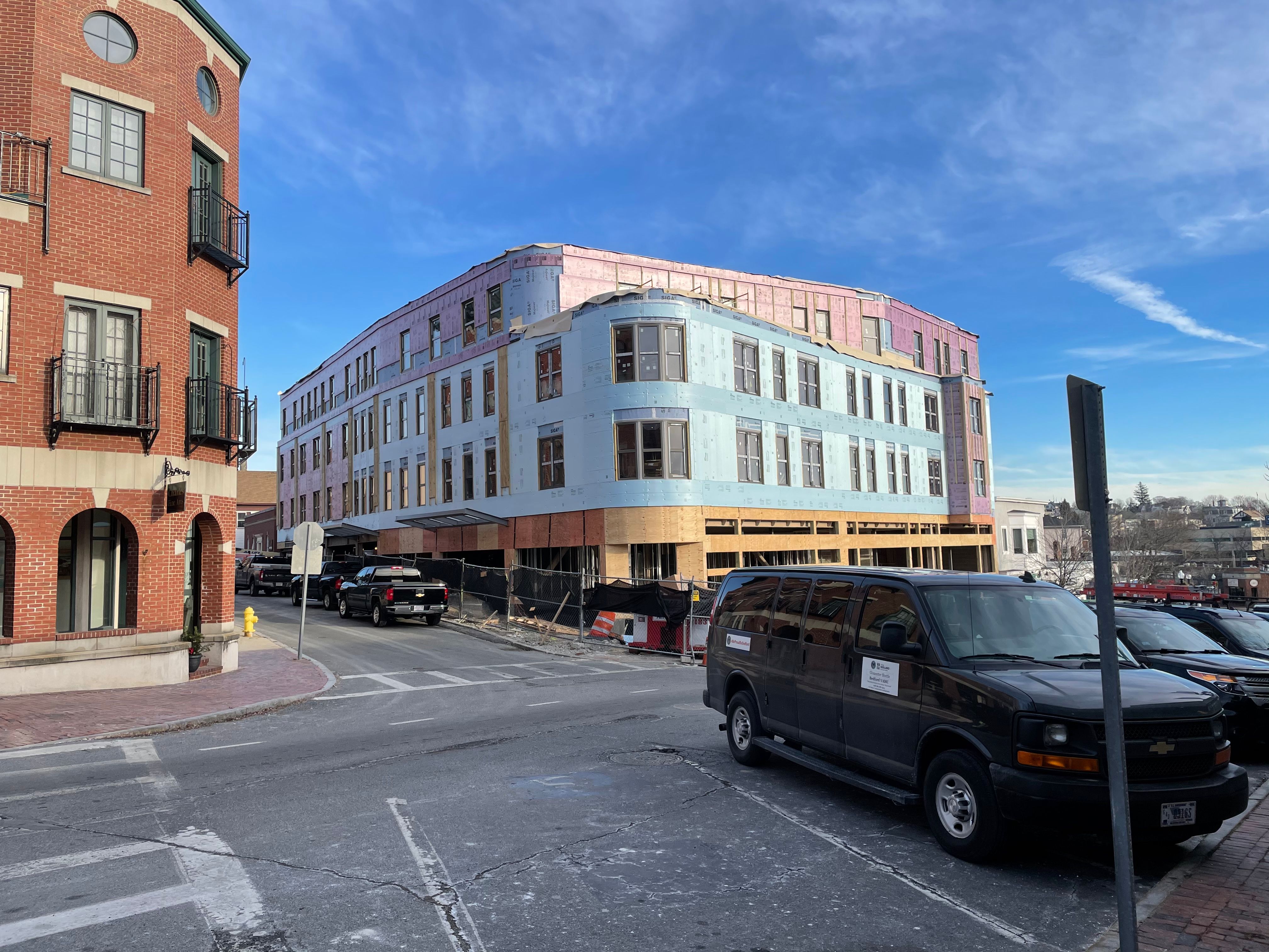 Exterior Work Progressing for Harbor Village in Gloucester BLDUP