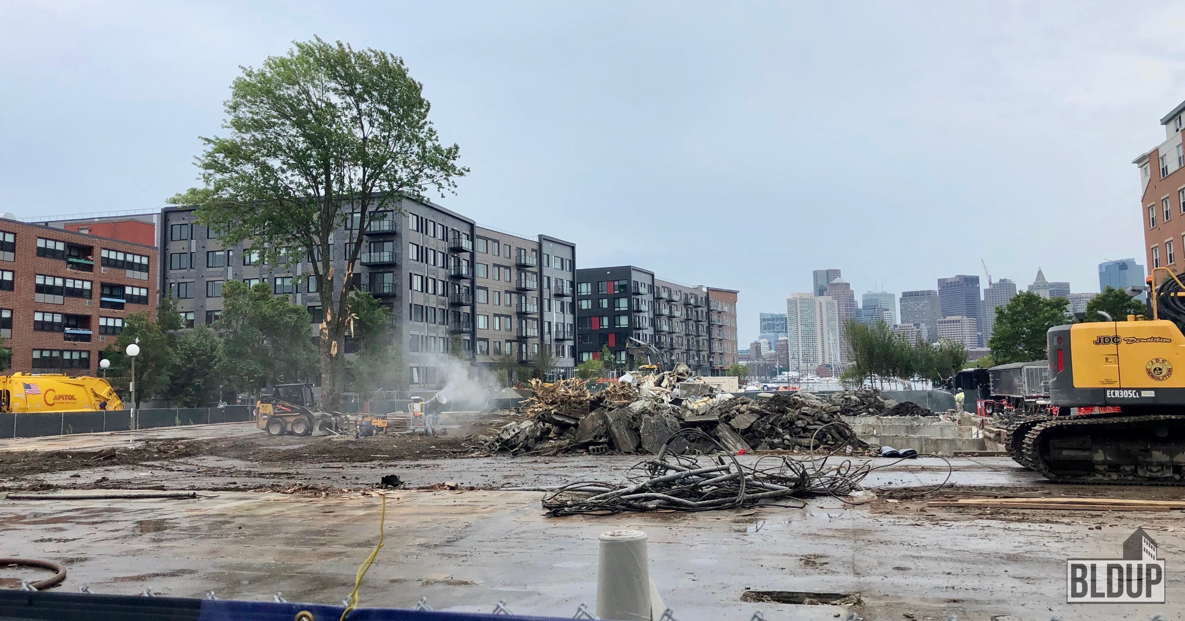 Demo Wrapping up at 125 Sumner St. in East Boston BLDUP