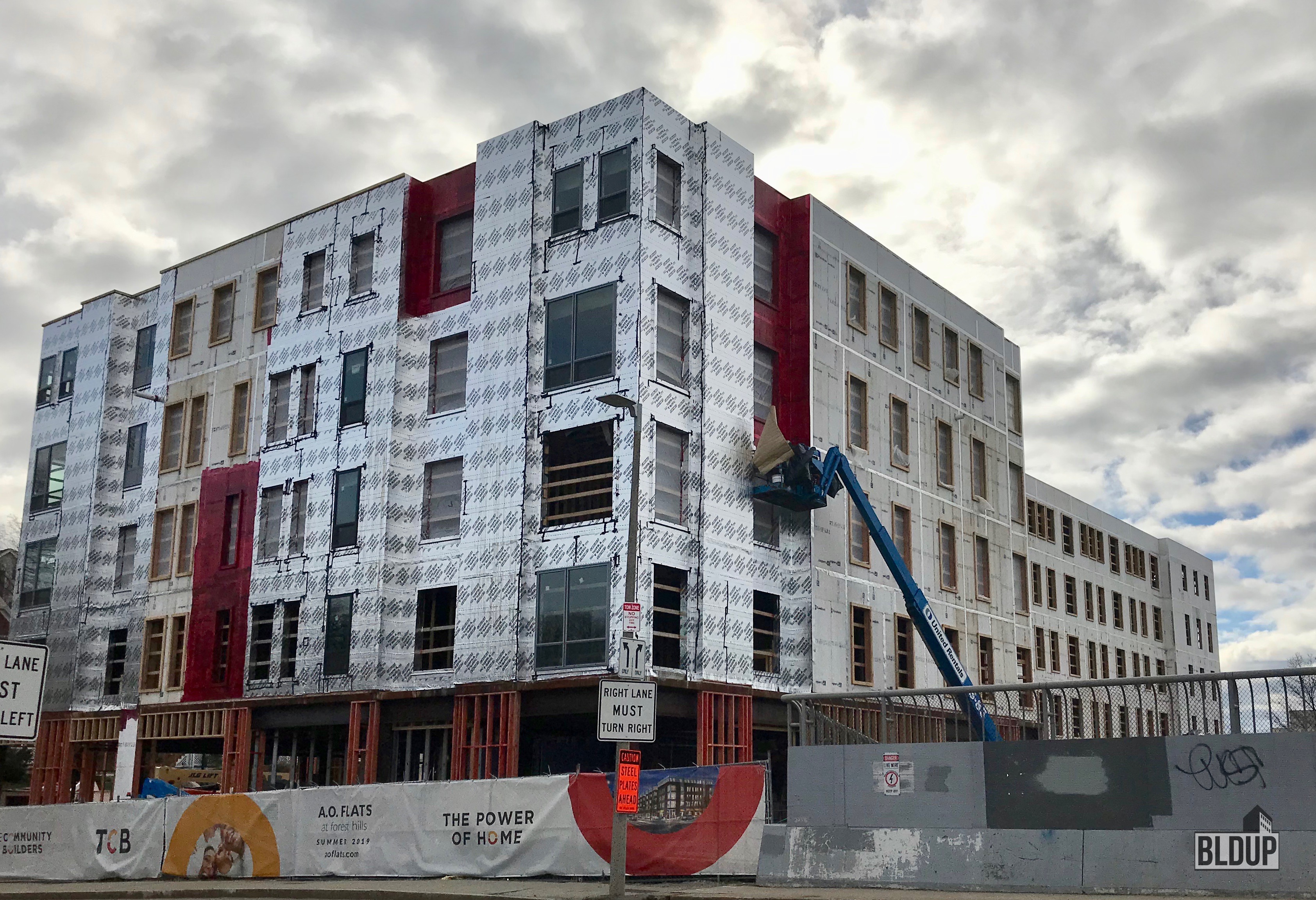 Exterior Work Ongoing for A.O. Flats at Forest Hills BLDUP