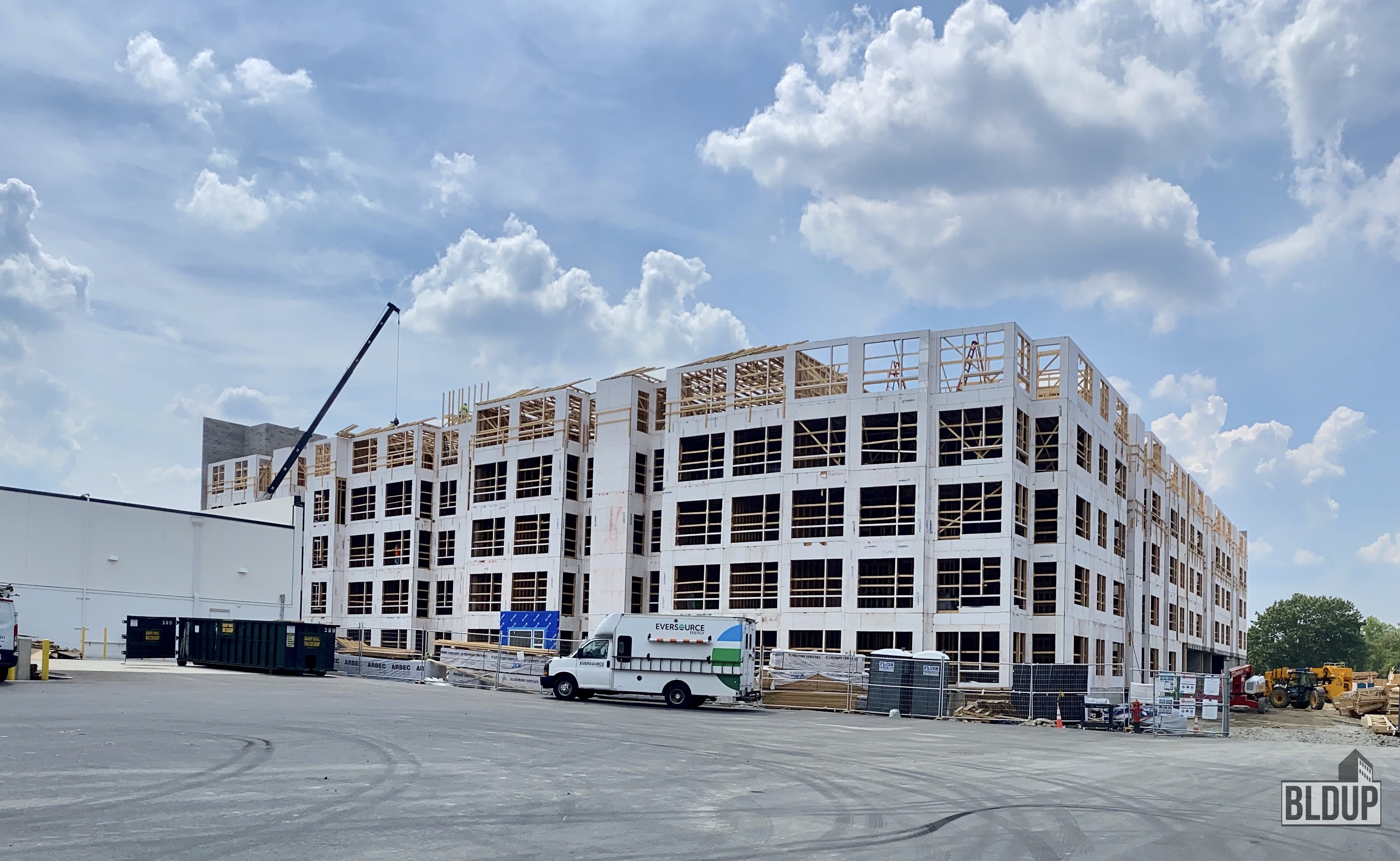 Framing Well Underway For Avalon Woburn Bldup