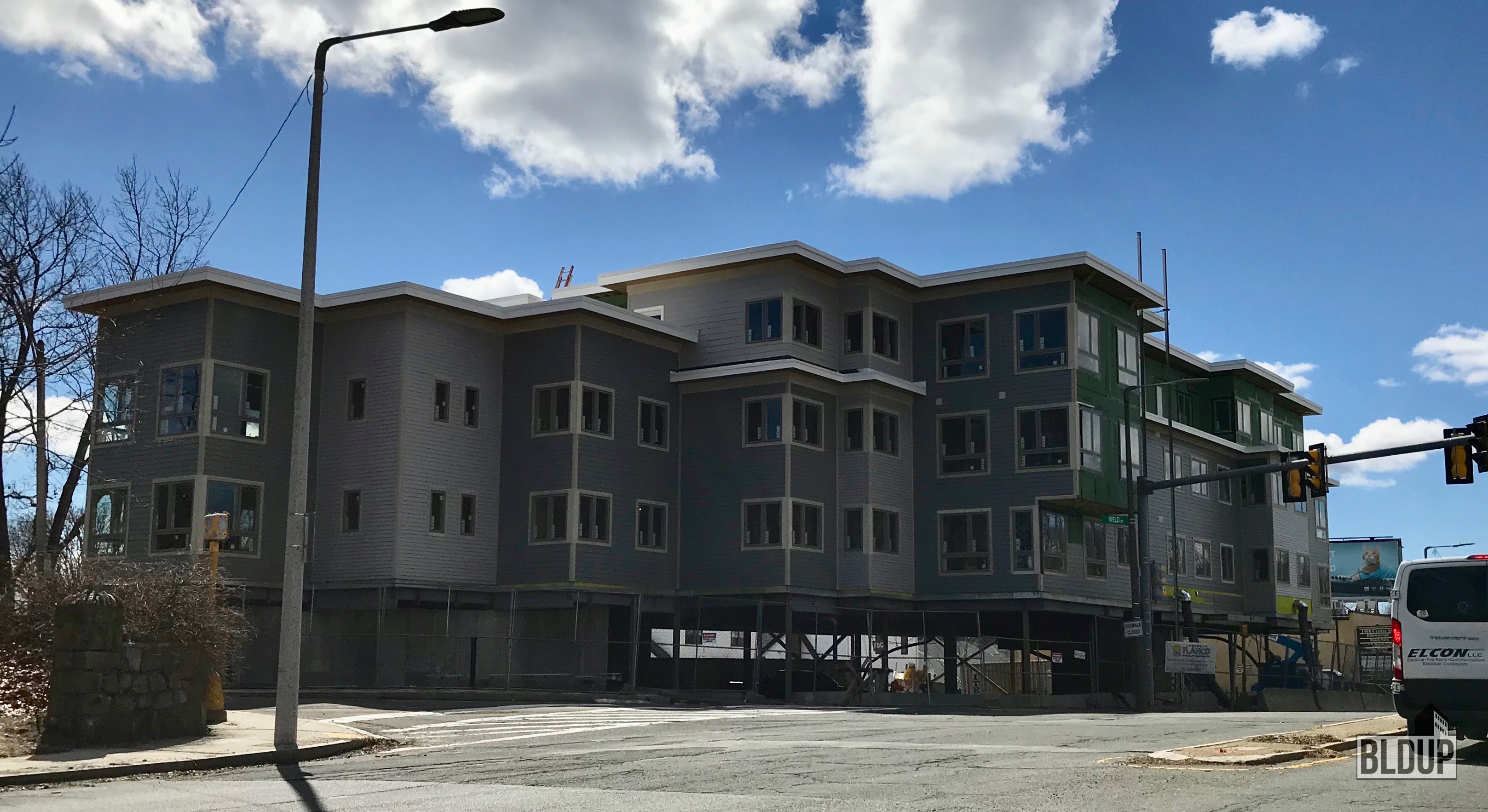 Siding Nearly Complete for 100 Weld in Roslindale BLDUP